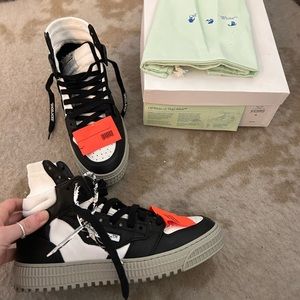 Off white 3.0 off court leather high top sneakers